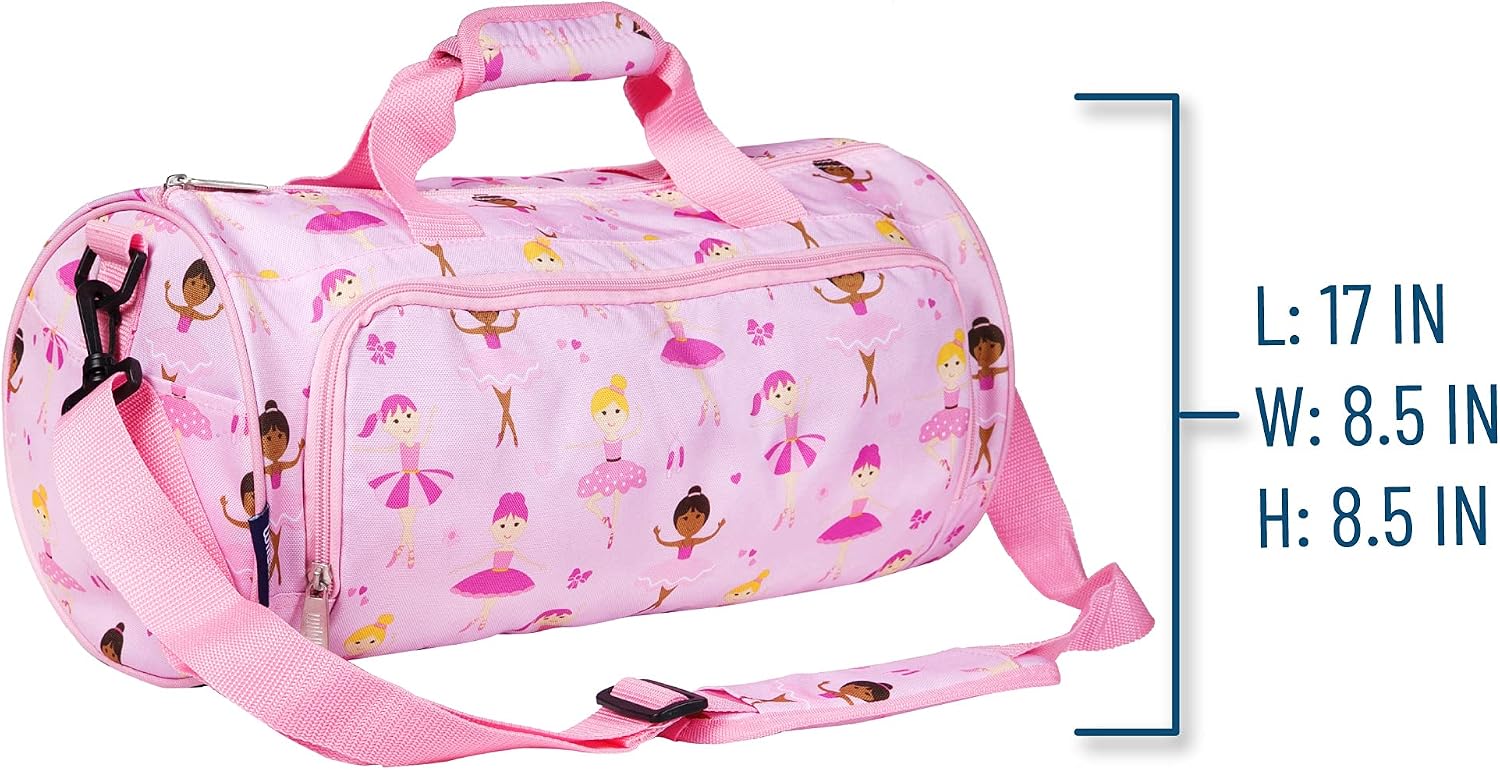 Wildkin Kids Dance Bag – Durable 600D Polyester Duffel Bag, Ideal for Ballet Class & Recitals - Ballerina