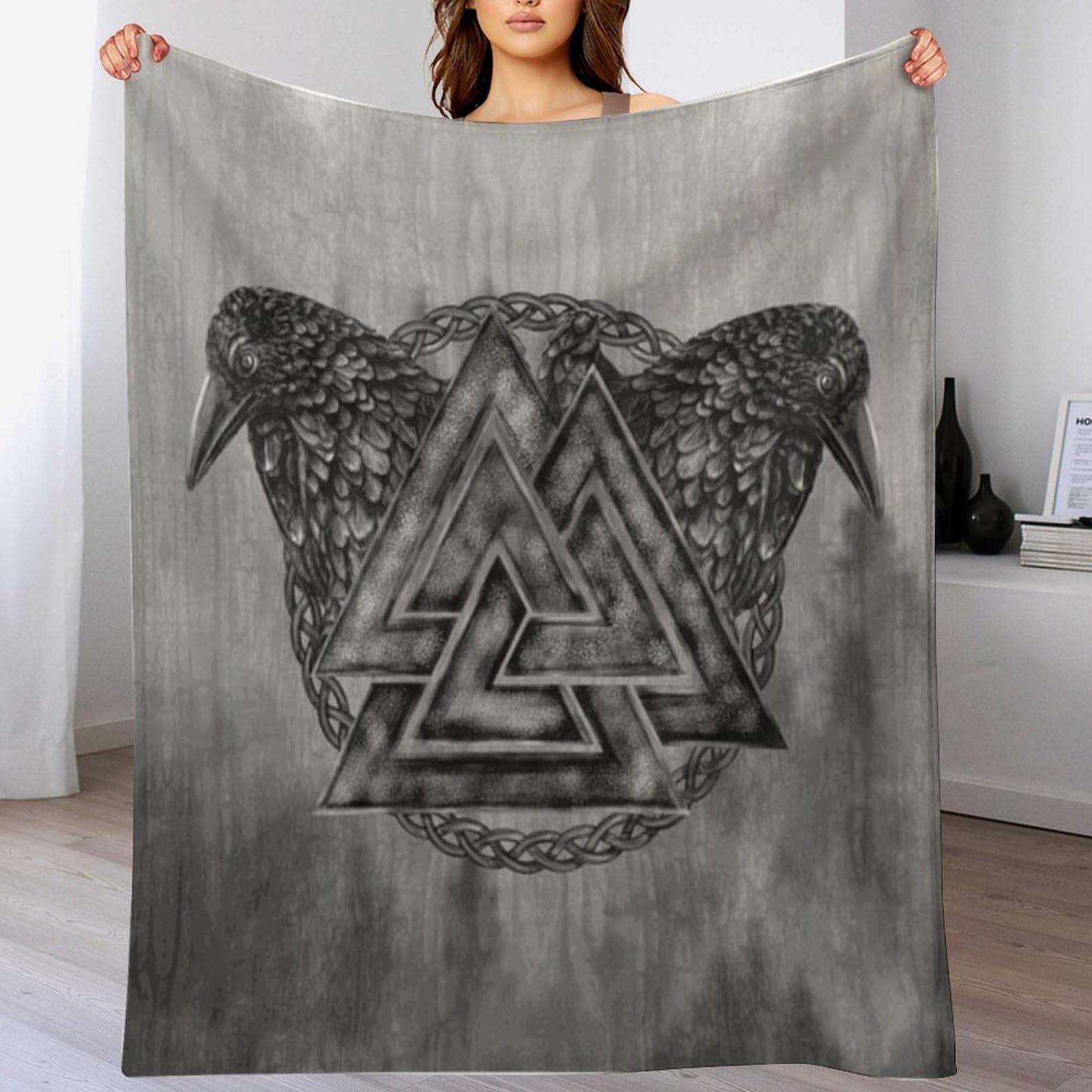 Couverture de lit Viking en flannel douce et légère 130x150cm pour canapé