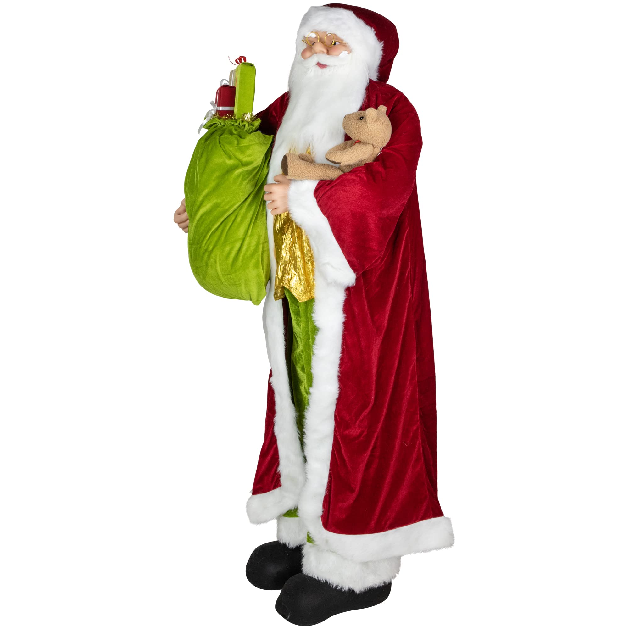 Guantes De Papá Noel Widmann – Forro De Peluche Rojo, Talla Única Para Mujer