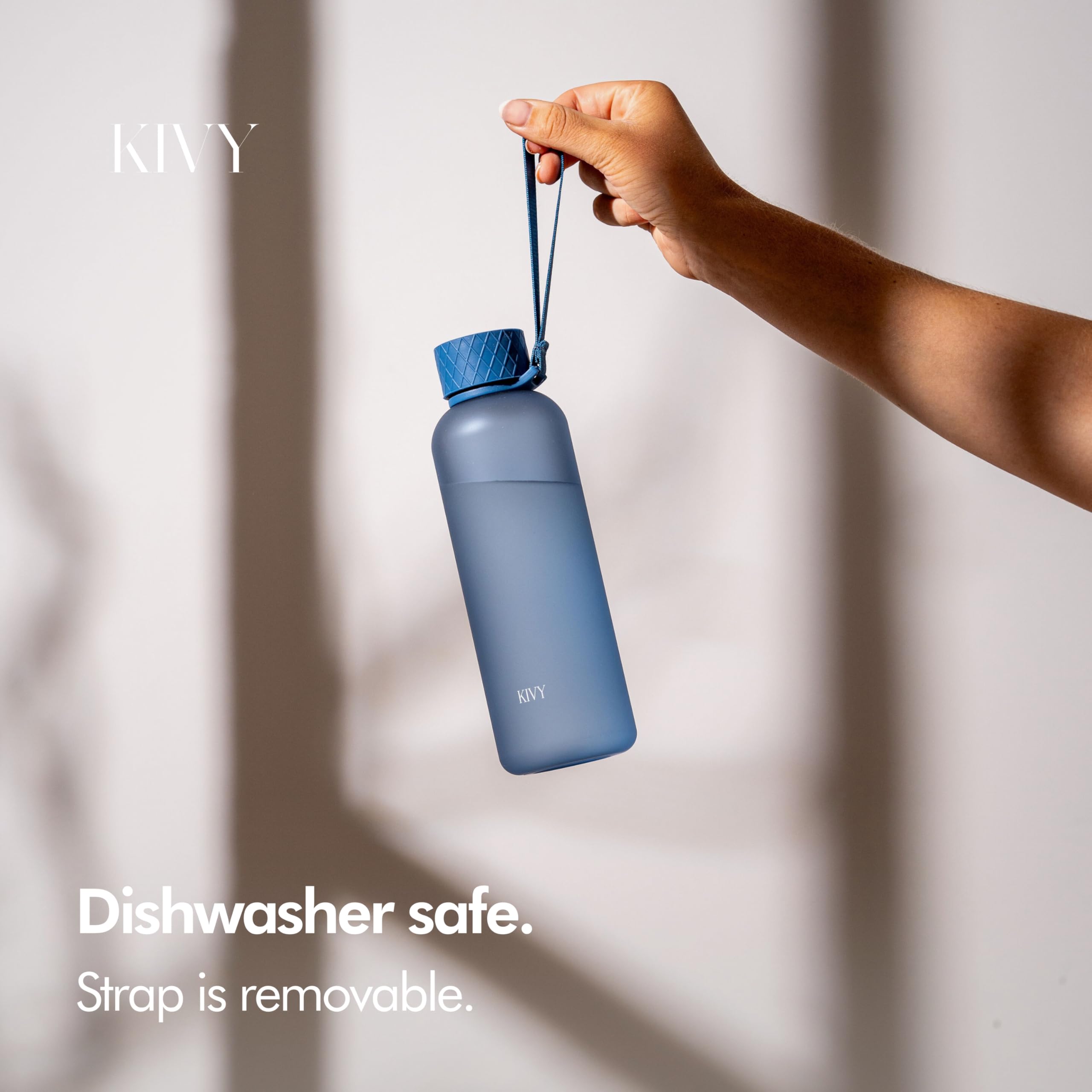 KIVY Borraccia da 650 ml, senza BPA, a prova di perdite e lavabile in lavastoviglie, per bambini e adulti, borraccia piccola, in Tritan, adatta per anidride carbonica