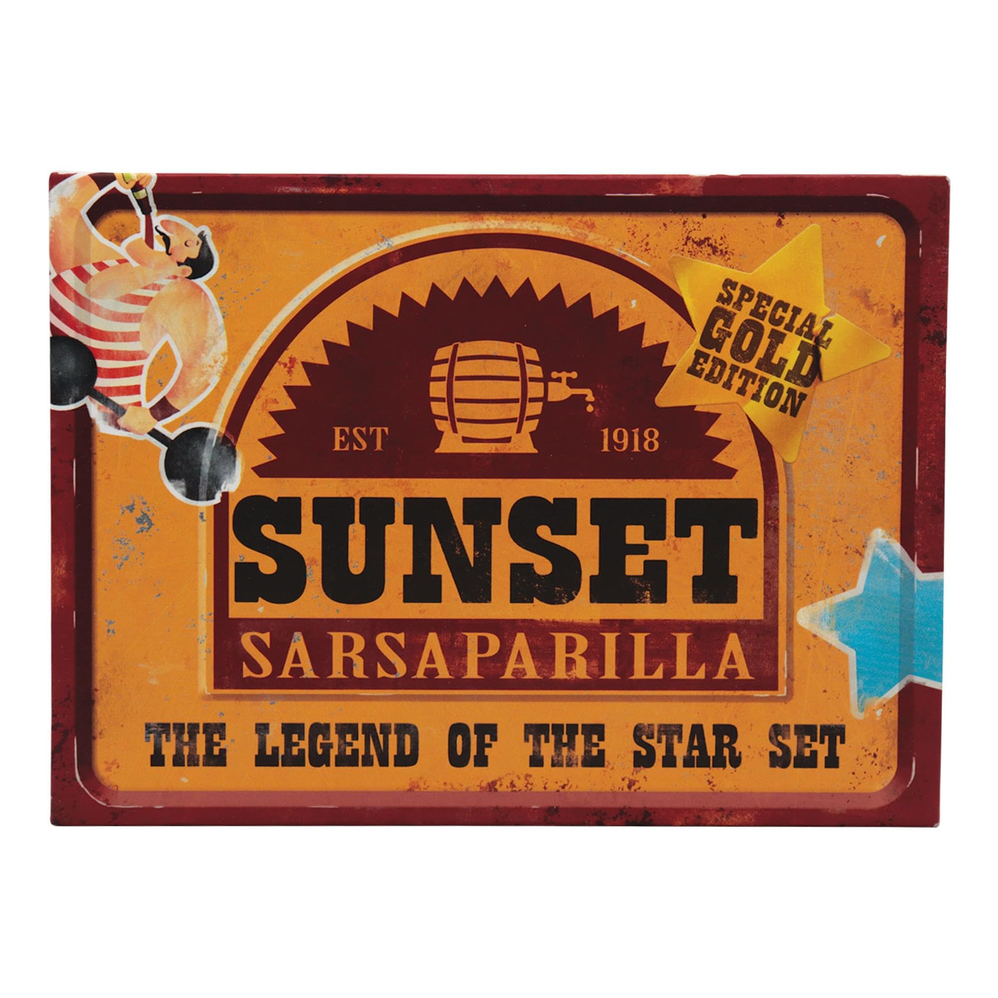Zestaw kolekcjonerski Sarsaparilla Fallout Sunset - specjalna edycja w kolorze złotym | zawiera 3 unikalne przedmioty | oficjalnie licencjonowany + limitowany do 5000