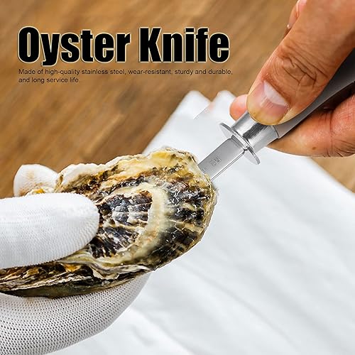 Miniatura 4 de Cuchillo de mariscos, cuchillo de ostras de acero con mango para ahorro de mano de obra cuchillo para mariscos