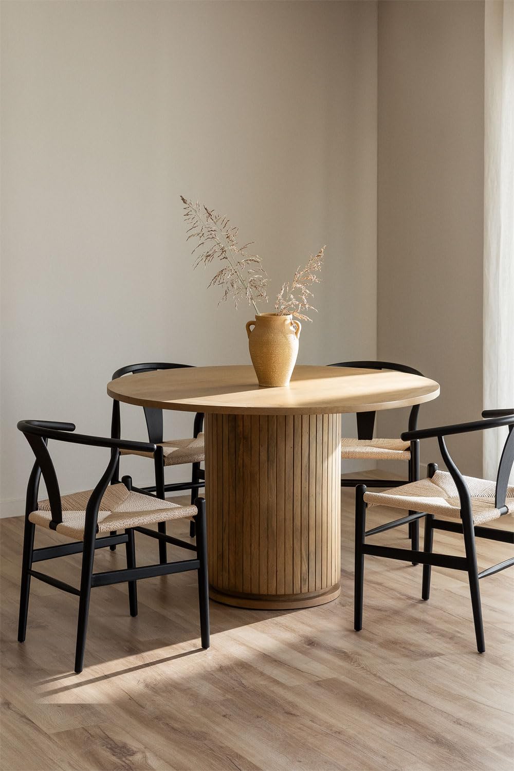 Seeta Arts - Round Wooden Dining Table | Mango Wood Dining Table