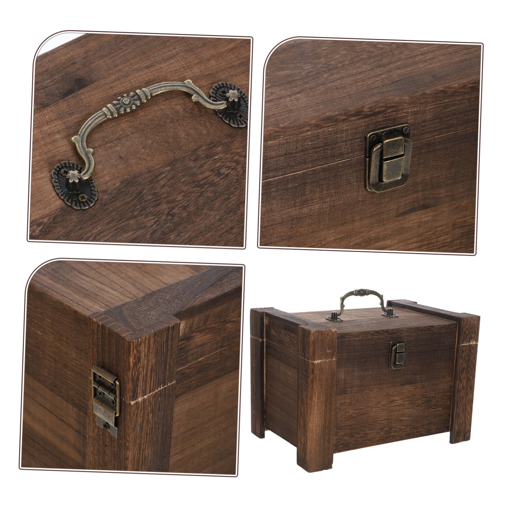 Gatuida Caja Organizadora de Té de Madera y Hierro 24, 5x16, 5 X 17