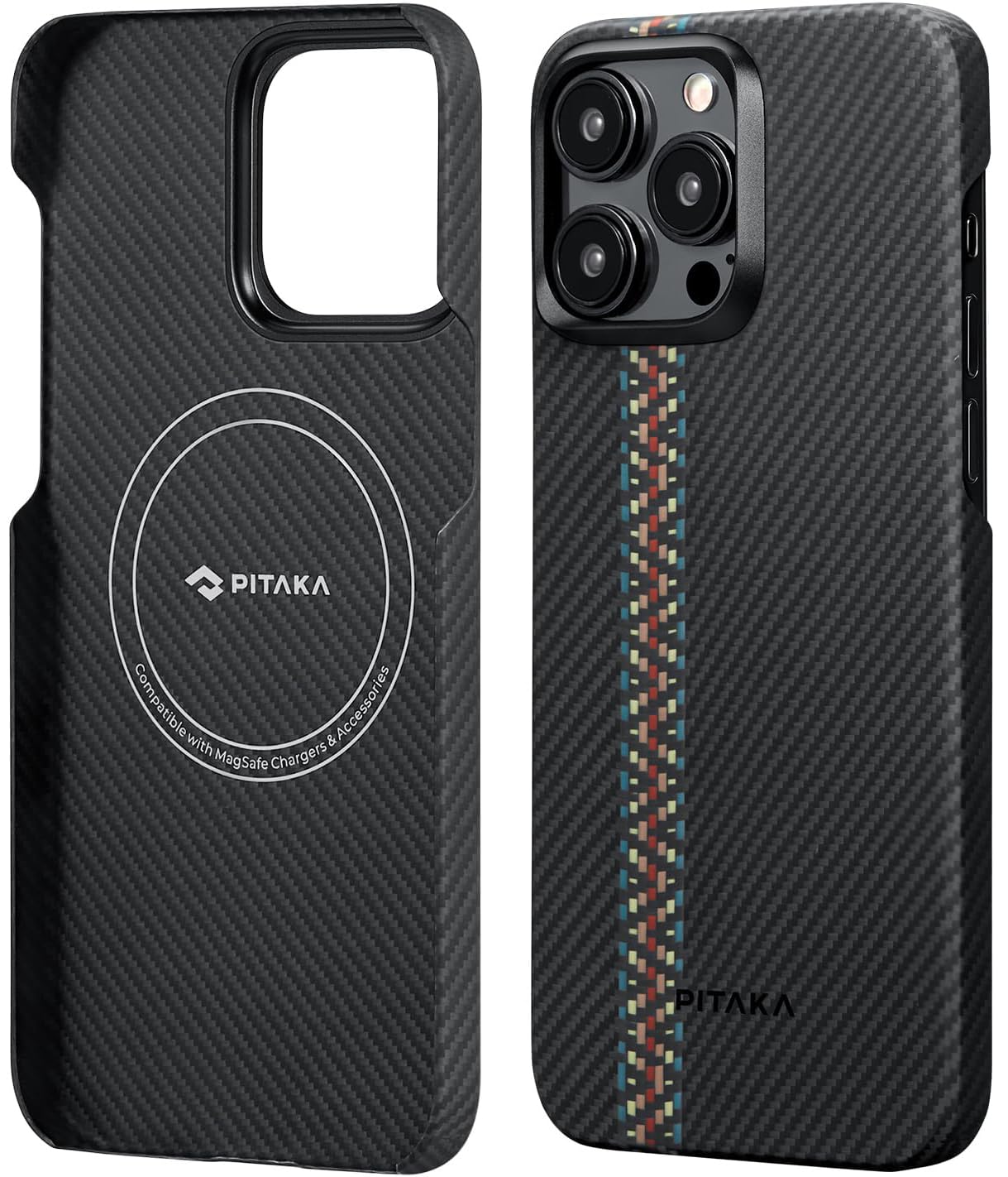 Pitaka Case for iPhone 15 Pro MagSafe Compatible, Light and Slim iPhone 15 Pro Case 6.1-inch with a Case-Less Touch Feeling, 600D Aramid Fiber Made [Fusion Weaving MagEZ Case 4 - Rhapsody] (B0CVL3CYX3) Amazon Price History, Amazon Price Tracker