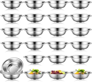 Tioncy 30 Pack Small Stainless Steel Mixing Bowls, 3/4 Quart Prep Bowl