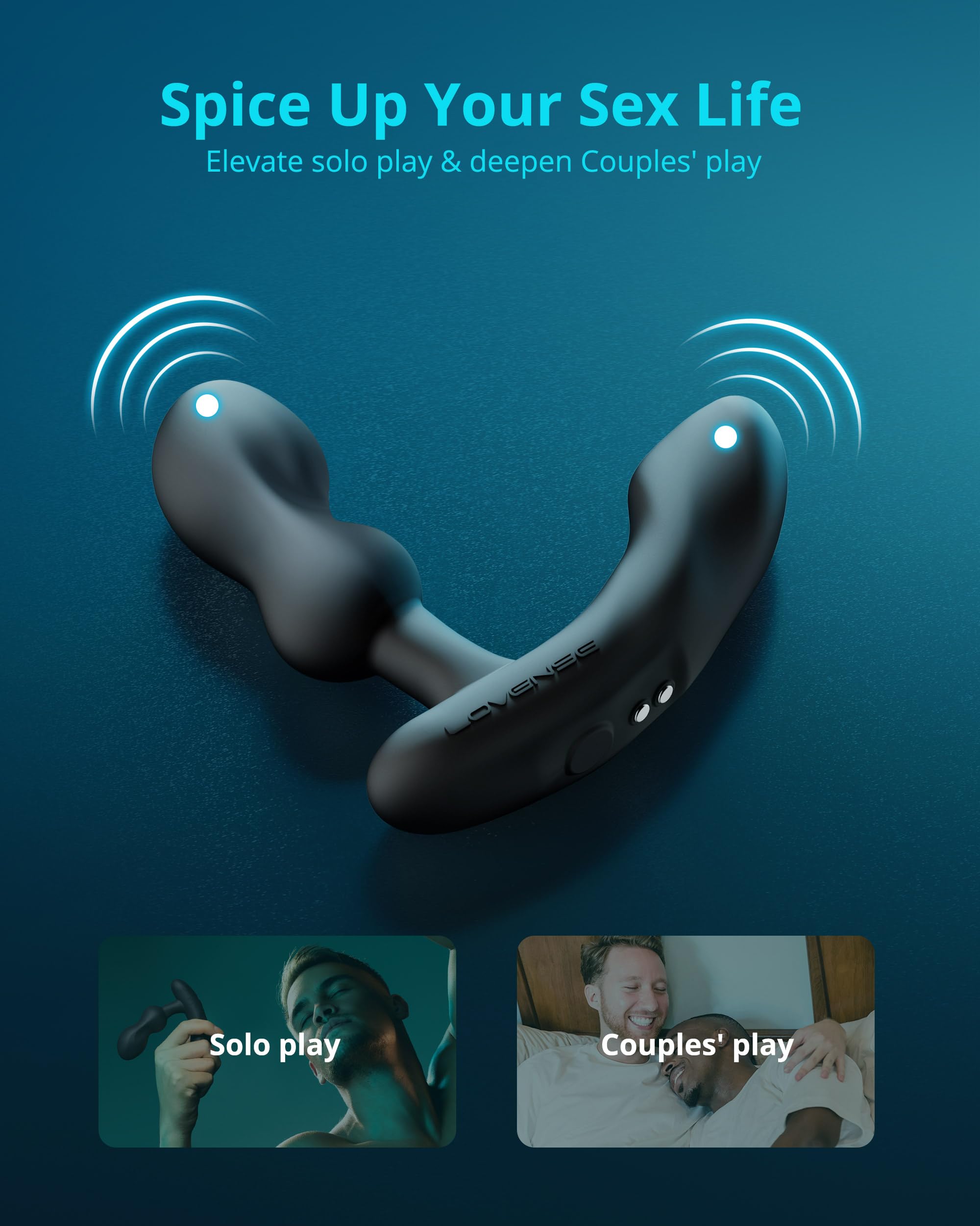 LOVENSE Edge 2 Prostate Massager Vibrating Butt Plug, Adjustable Anal Vibrator with Remote Control Adult Sex Toys & Games for Men Beginner Advanced Player, Powerful Vibration, Waterproof