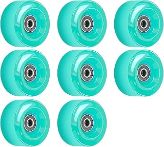 Inline Skate Wheels, Replacement Roller Skating Wheels 8 Pack Quad Roller Skate Wheels with ABEC-9 Bearings,Durable Wear-Resistant PU Wheels Replacements,32×58mm