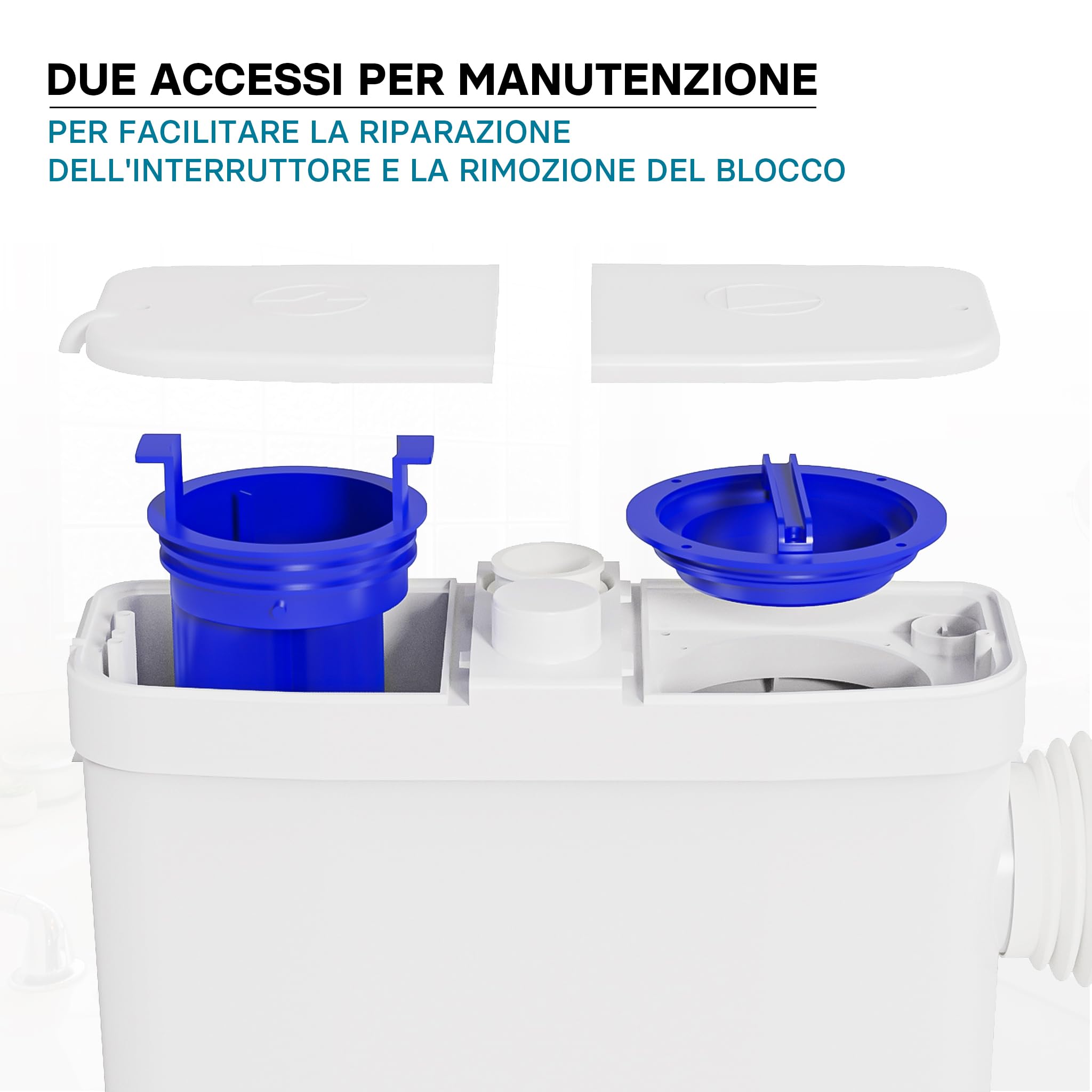 XPOtool Stazione di sollevamento 450 W 7,5 m per acque reflue 3/1 attacco laterale