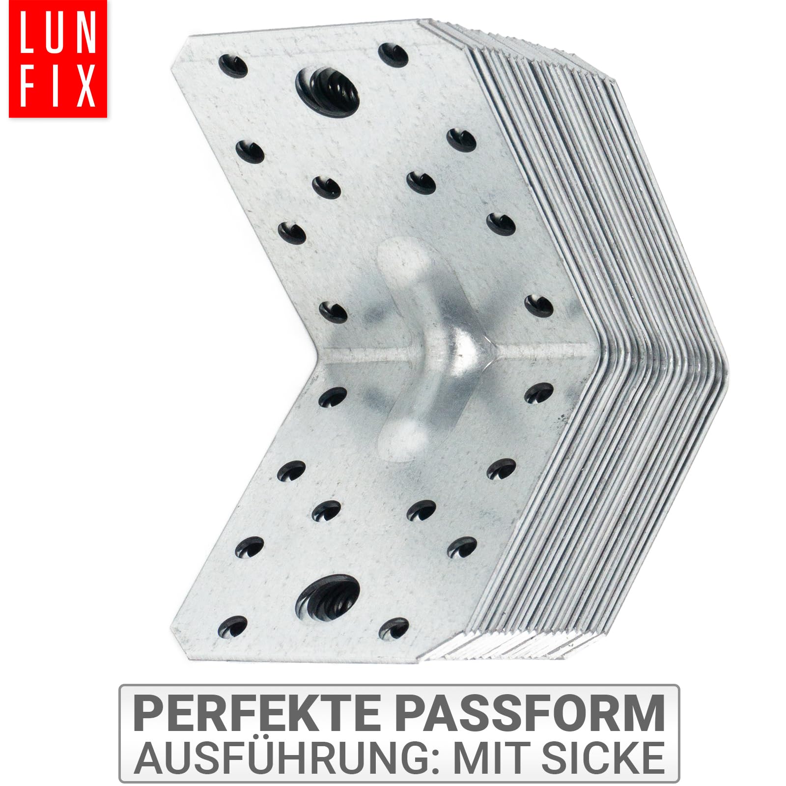 Lun Fix Staffe angolari 70x70x55 mm 20 szt. ocynkowane 1,5 mm 90°