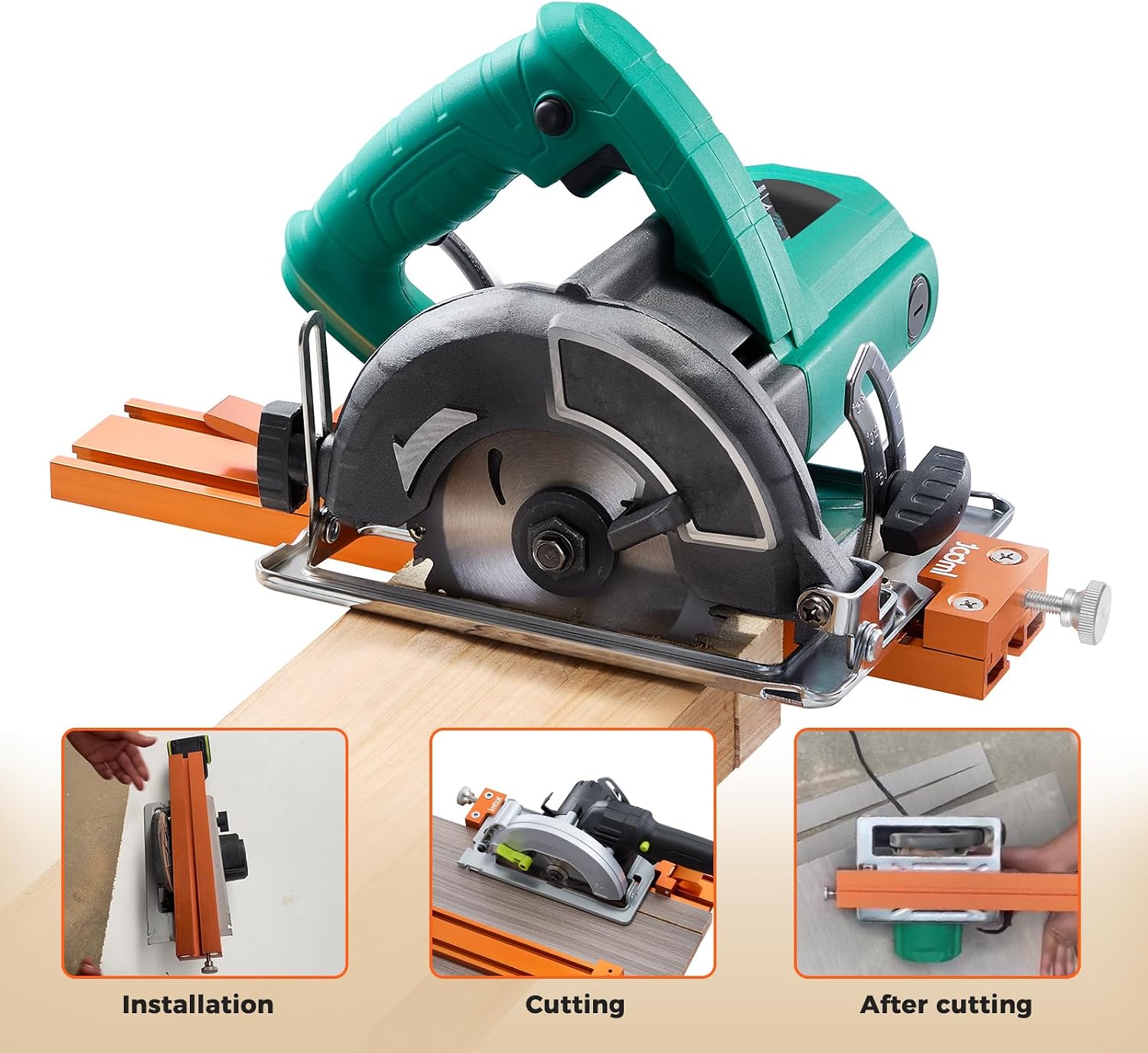 Imbot Circular Saw Guide Rail Cutting Machine Base Guide, Precision Aluminum Adjustable Electric Circular Saw Blade Milling Positioning Clamp For Woodworking, Cutting Tool For Fast Shearing
