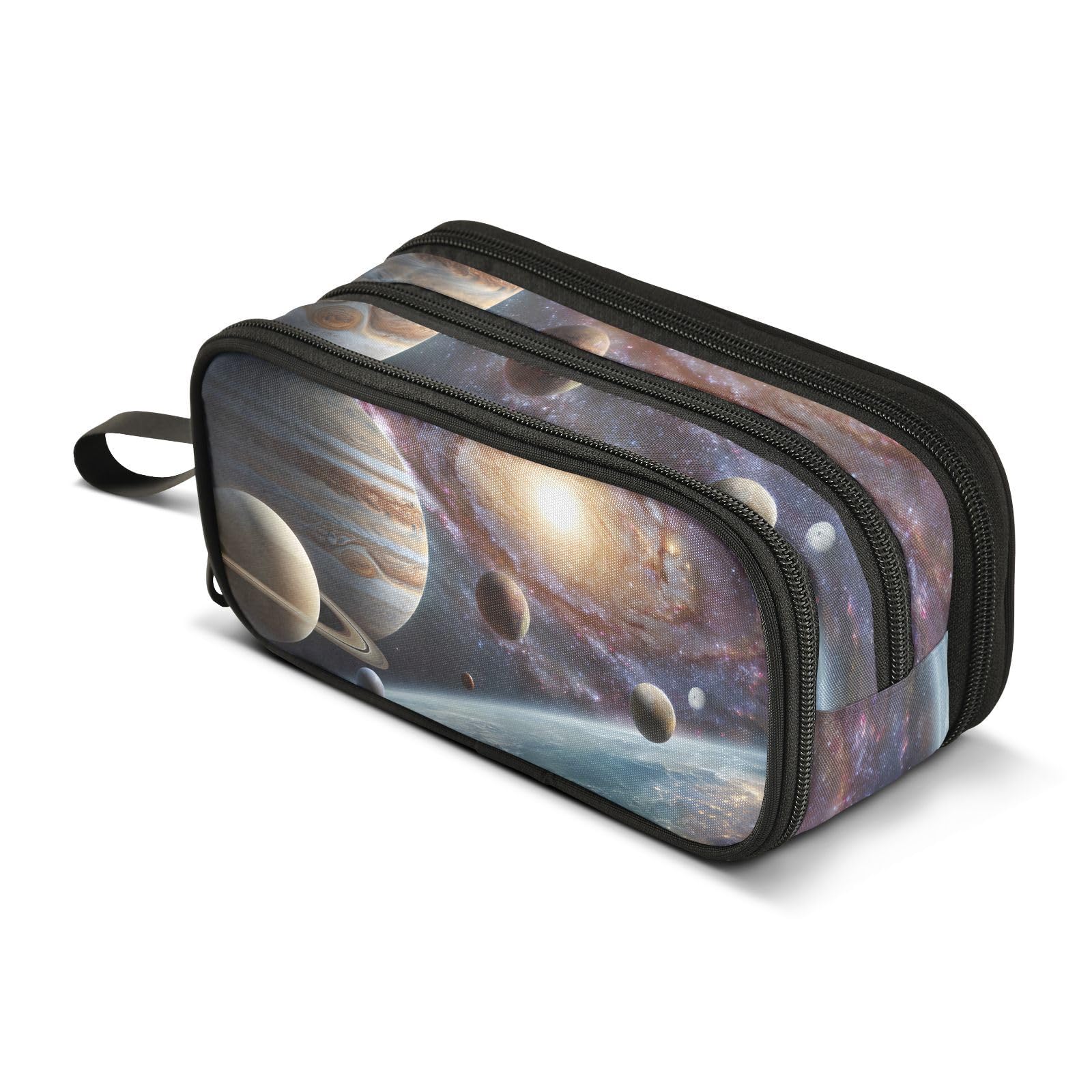Mnsruu Solar System Space Galaxy Pencil Case Large Capacity Pen Bag Girls Boys Pencil Pouch Stationery Organizer Holder Zipper Pen Case for School Office