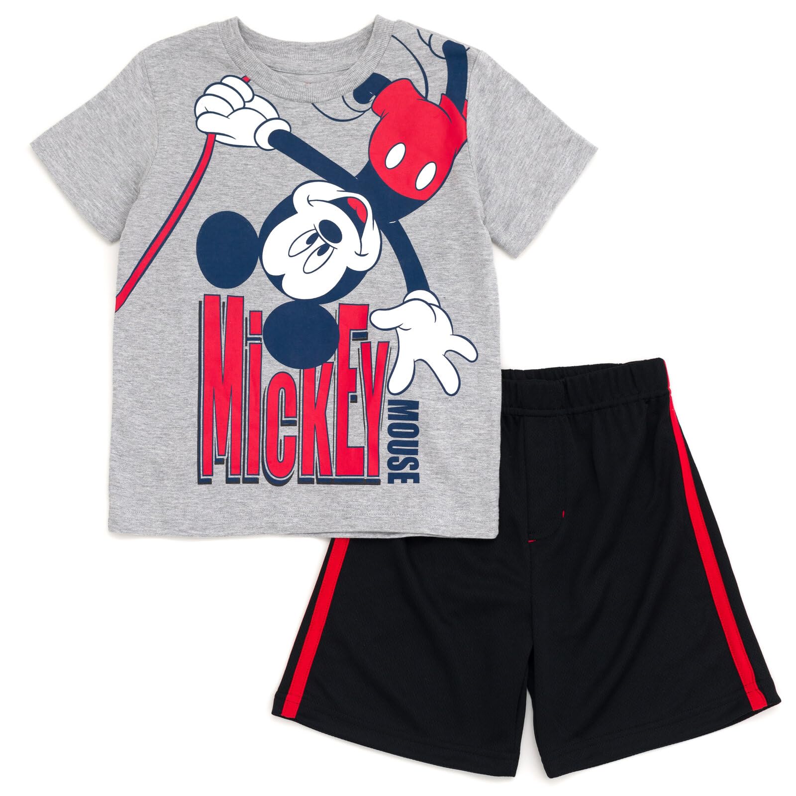 Disney Mickey Mouse Donald Duck Goofy Pluto - Conjunto de camiseta y pantalones cortos de malla para bebé a niño pequeño