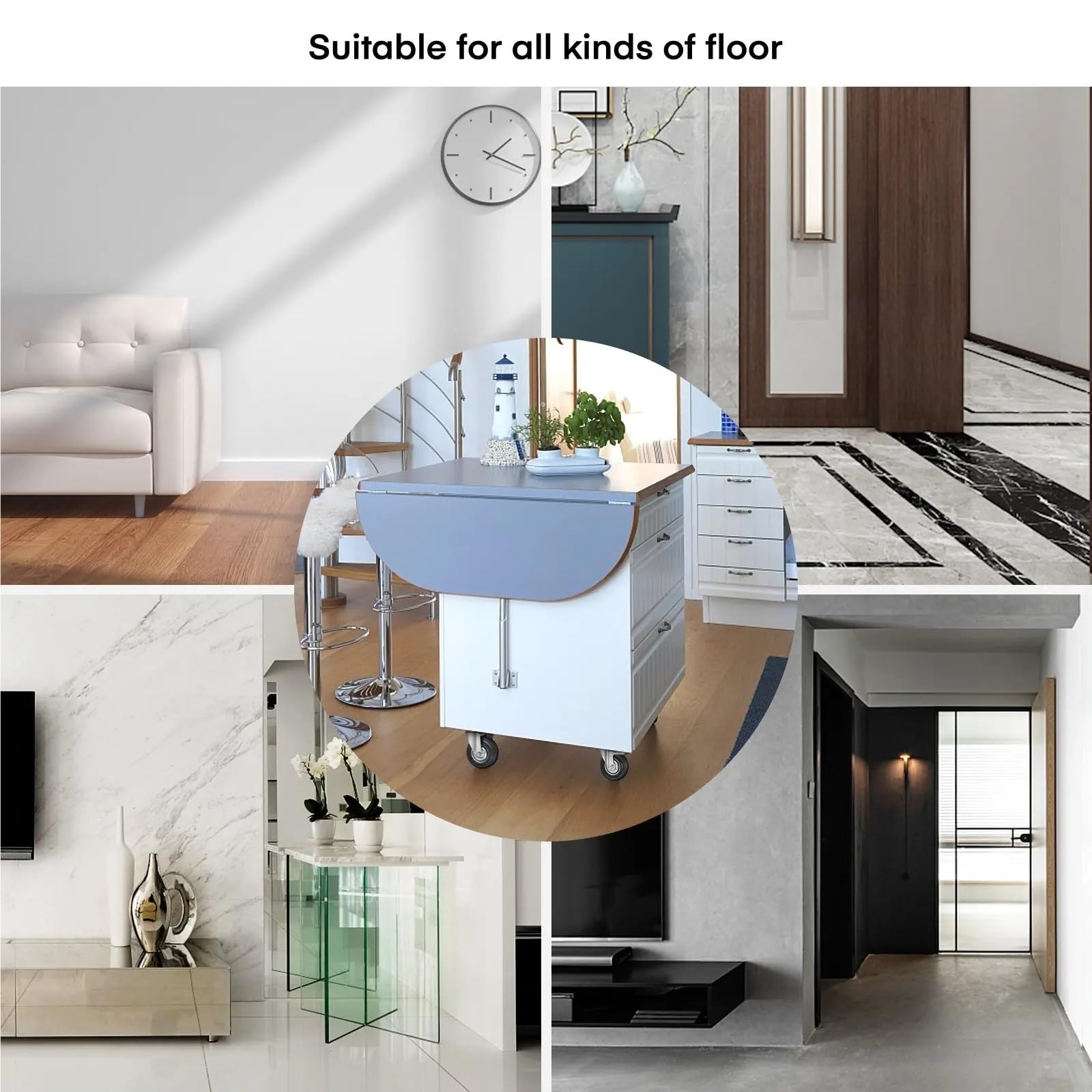 4/8PCS Ruote for il trasporto di i Ruote fisse Ruote for carichi pesanti Kit di attrezzature meccaniche Ruota direzionale con freno, Facile da Installare(4pcs 200mm)