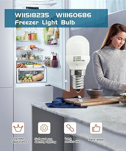 Miniatura 5 de Taruimoo Bombilla LED para refrigerador W11518235 W11160686 para refrigerador Whirlpool Maytag, 120 V, 2 W, 60 Hz