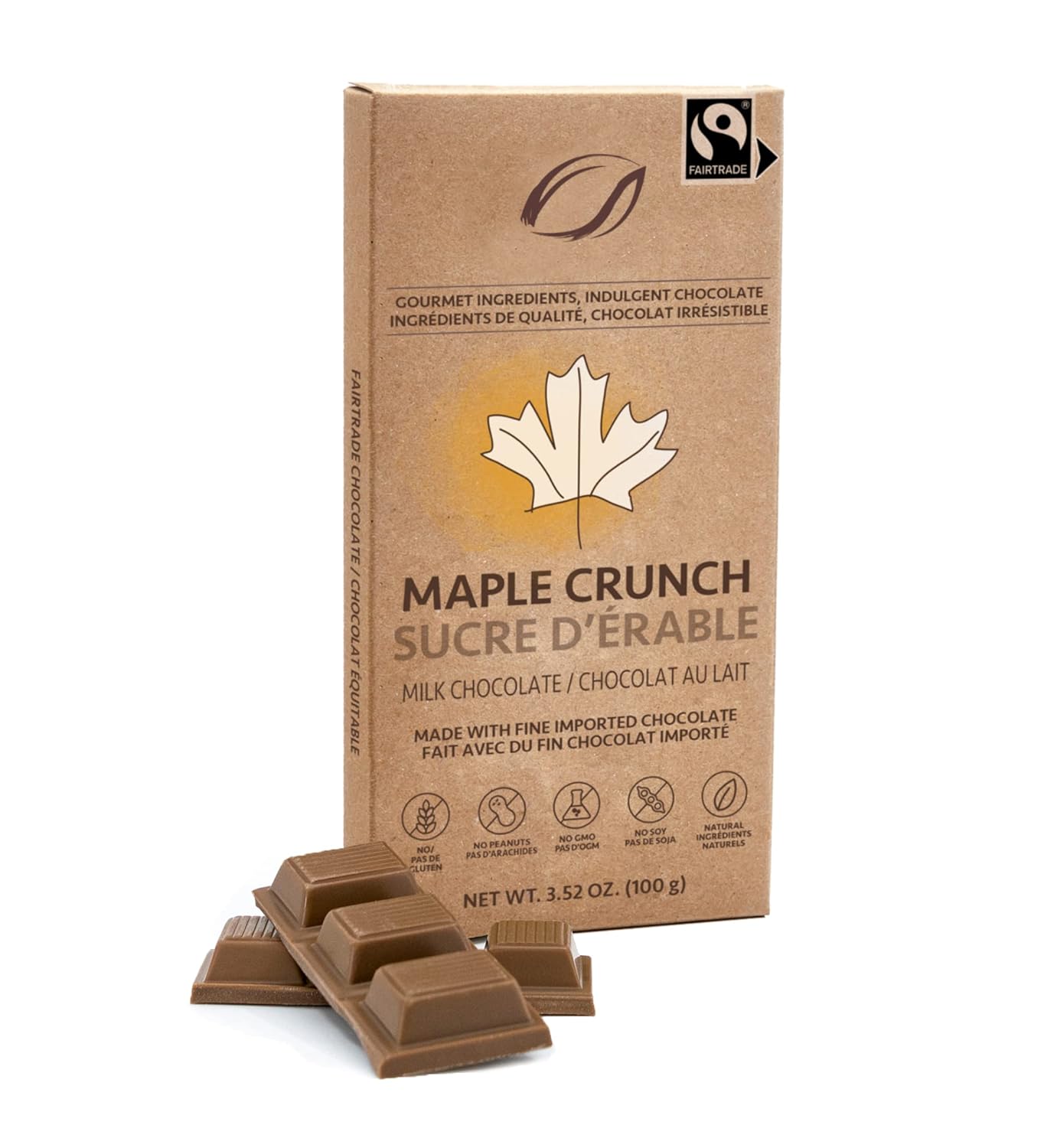 Jelina Chocolatier | 8 Pack Milk Chocolate Bar with Crisped Rice | Fair Trade Chocolate | Imported, Non-GMO, Natural Chocolates - 3.52oz Each