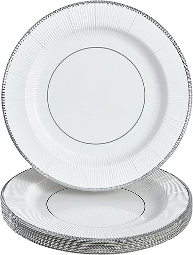 Miniatura 2 de Silver Spoons PLACAS CARGADORAS DE RIMA REDONDAS DESECHABLES - 10 PC - OroBlanco