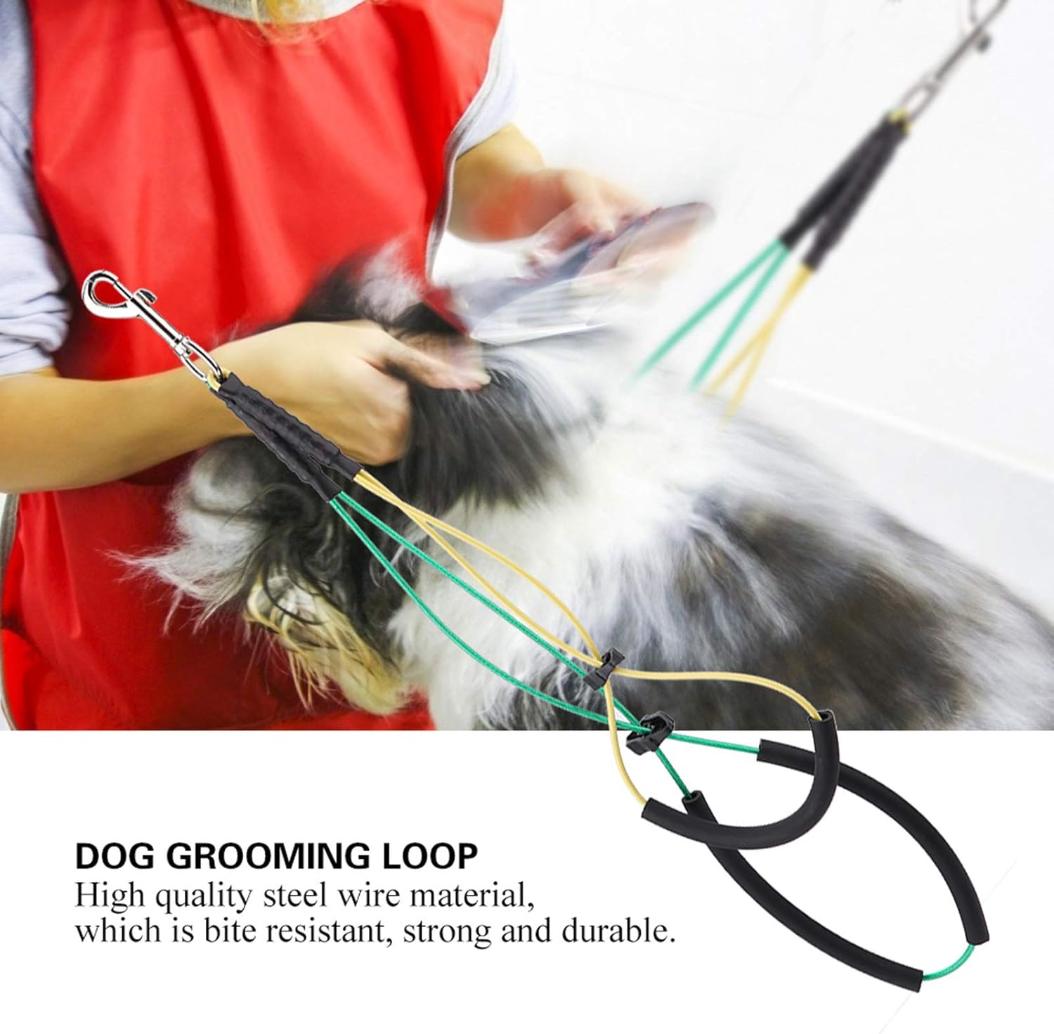 DAUERHAFT Dog Grooming Loop,Dog Cat Grooming Loop Adjustable Double