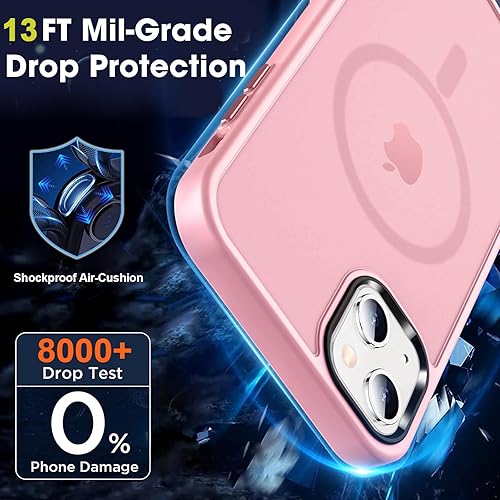 Vista 986 de MOCCA - Funda magnética resistente para iPhone 11 de 6.1 pulgadas, compatible con MagSafe, protector de pantalla de vidrio + protector de lente