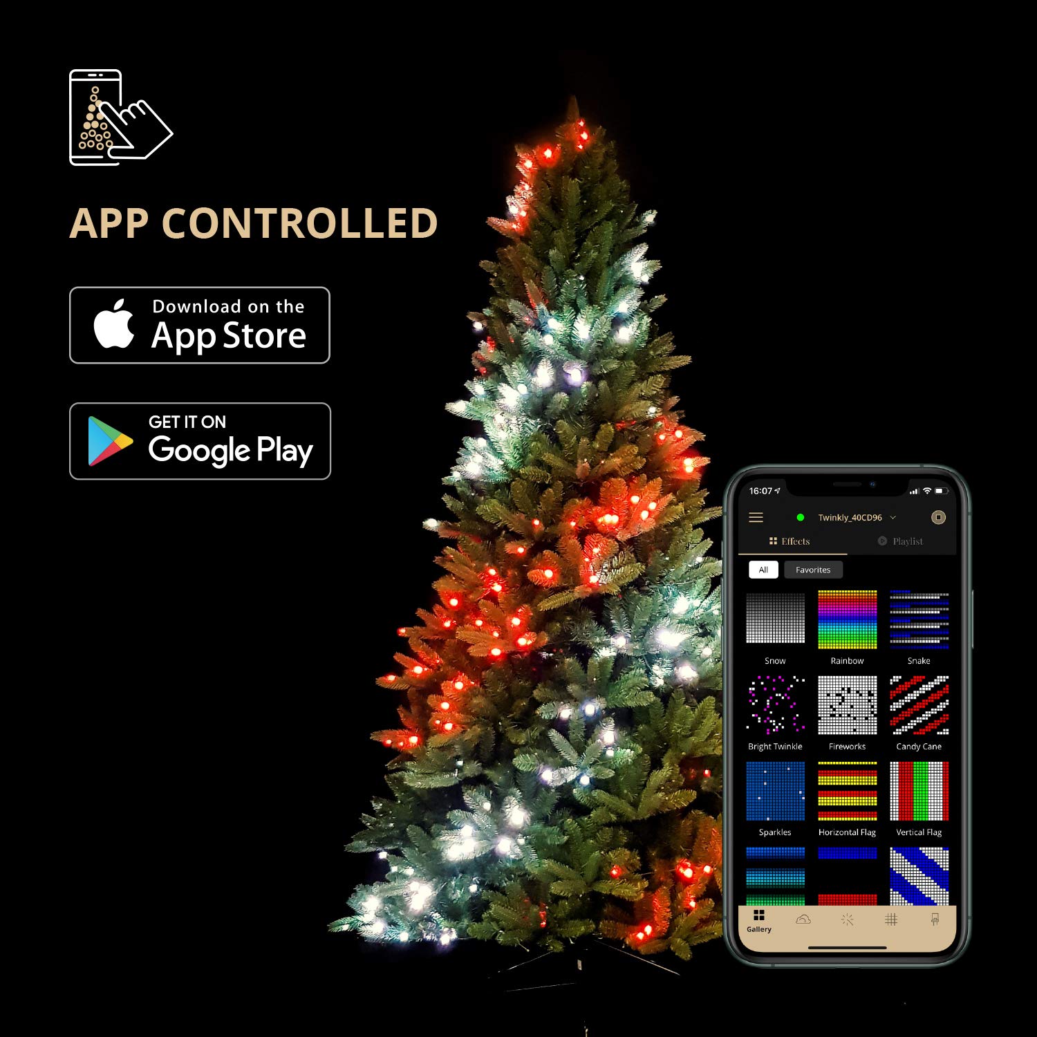 Seasonal Decorations Twinkly Gen Ii Smart App Controlled Christmas Tree Fairy Led Lights Outdoor Home Garden Celebration Occasion Supplies