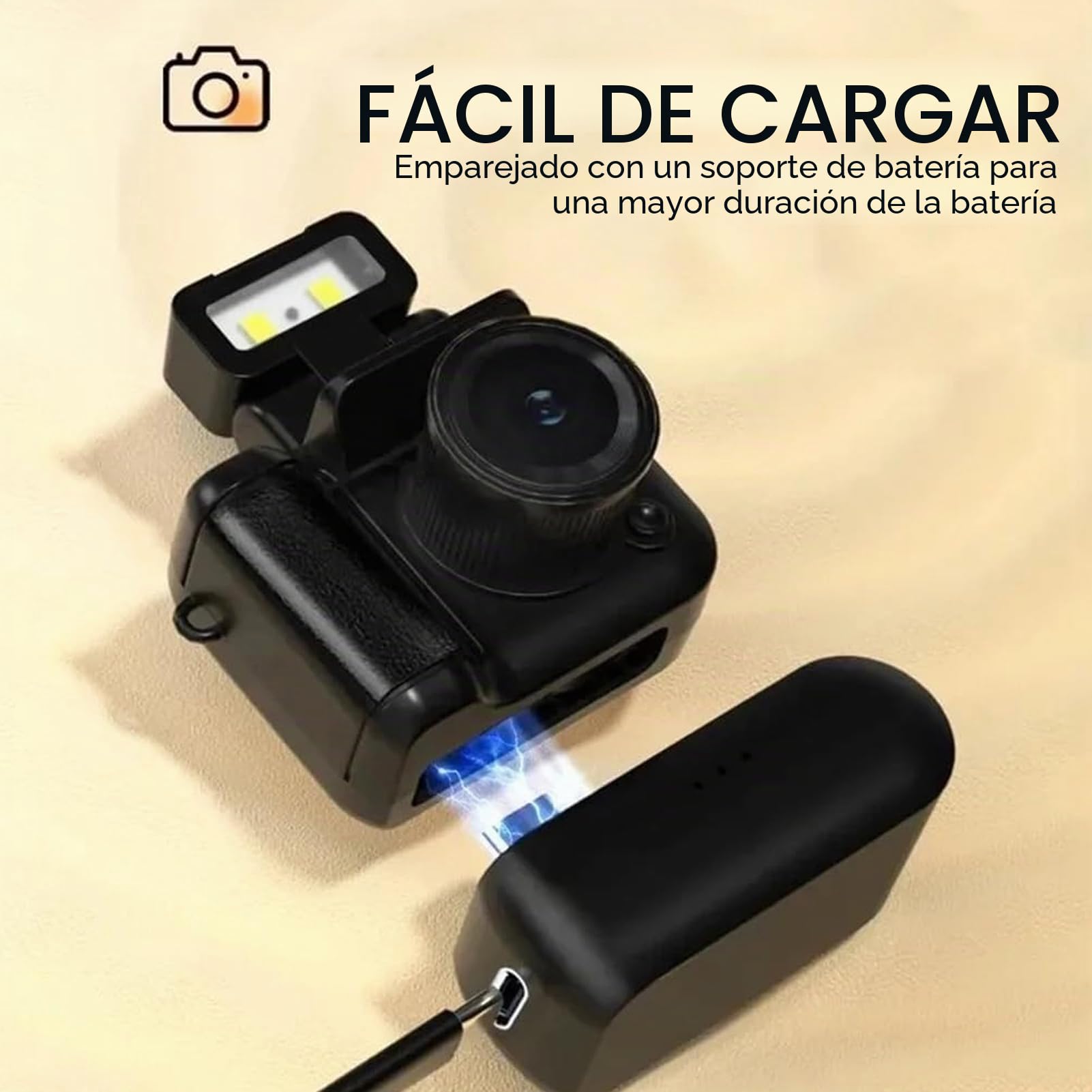 Cámara Micro Digital, Mini Cámara de Pulgar con Luz de Flash, Cámara de Vídeo de Fotografía Retro Compacta 1080P para Grabación de Vlogging de Viajes, para (Sin Memoria)