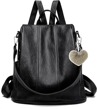 EDLMKM Women's Backpack, Anti Theft Rucksack, Fashion Backpacks for Ladies, Travel Shoulder Bag, Small Casual Daypacks, School Bags for Girls, for Walking, Shopping, Travel, Dating, College, Working