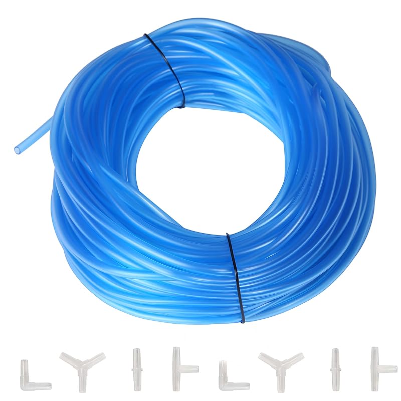 Mangueira de Ar para Aquário Flexível ALEGI Azul 4,76 mm com 80 Conectores, 30,48 m