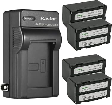 Kastar 4-Pack Battery and AC Wall Charger Replacement for Sokkia Instruments CX-101, CX-103, DX Series, FX Series, SETX Series, SRX Series, SX Series, GPS GRX1, GRX2, SRX, Sokkia 610 Total Station