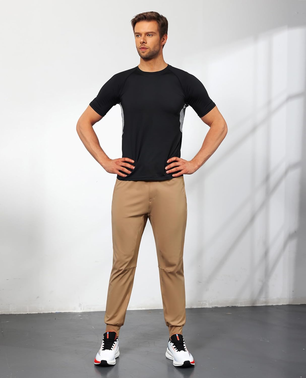 Mens Joggers with Zipper Pockets Lightweight Sweatpants for Men Pants Athletic Workout Running Track Gym - Image 4