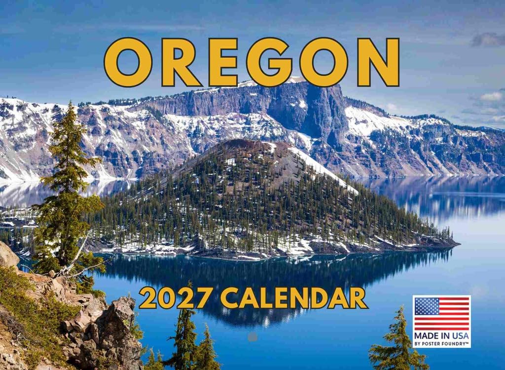 Oregon Calendar 2027 Monthly Wall Calender 12 Month — image 1
