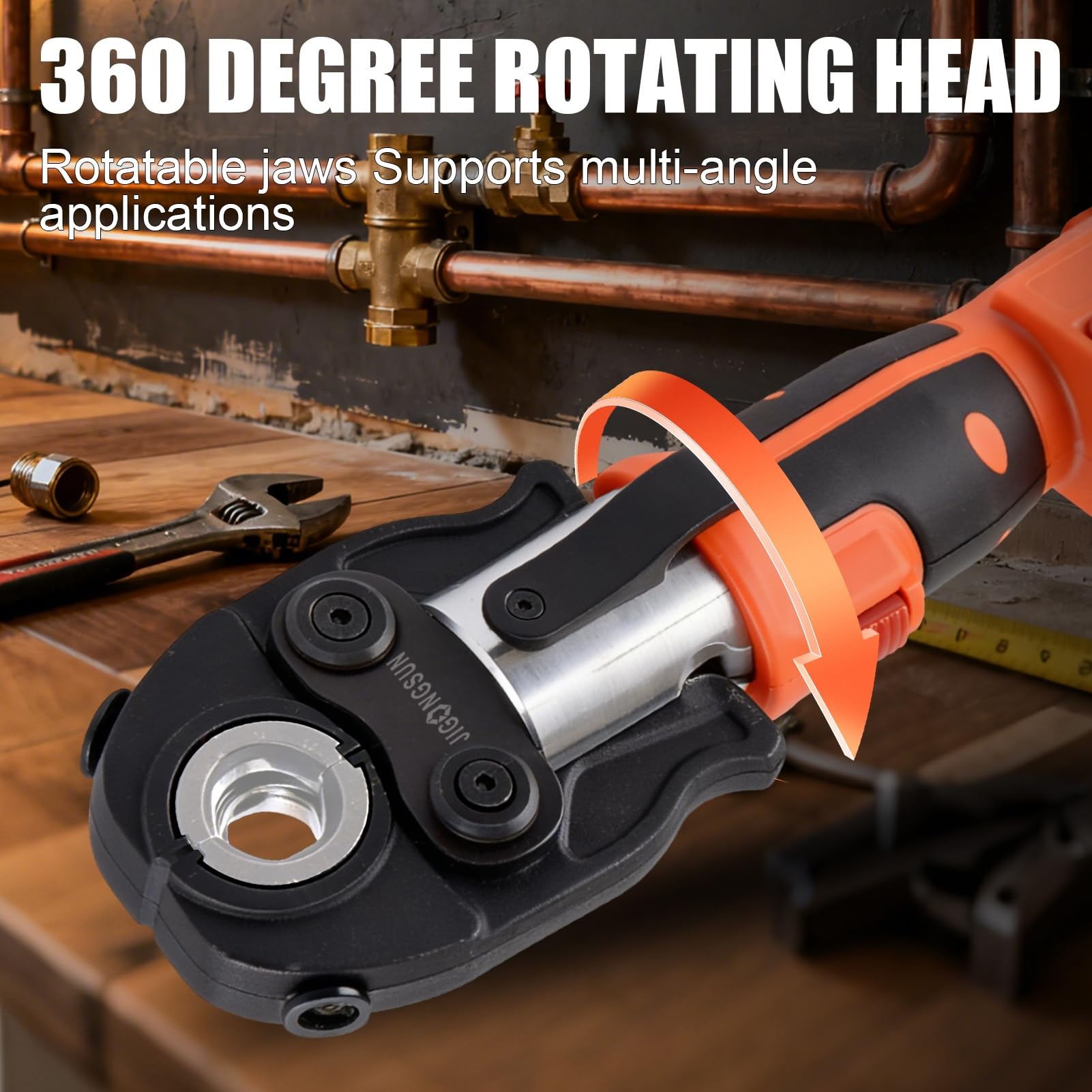Pro Presswerkzeug mit 1/2 Zoll, 3/4 Zoll, 2,5 cm Pro Press Kupfer-Crimper Tool mit 12 Tonnen Hydraulikleistung, US-Standard-Kupferrohr oder Edelstahlrohr, geeignet für Klempner