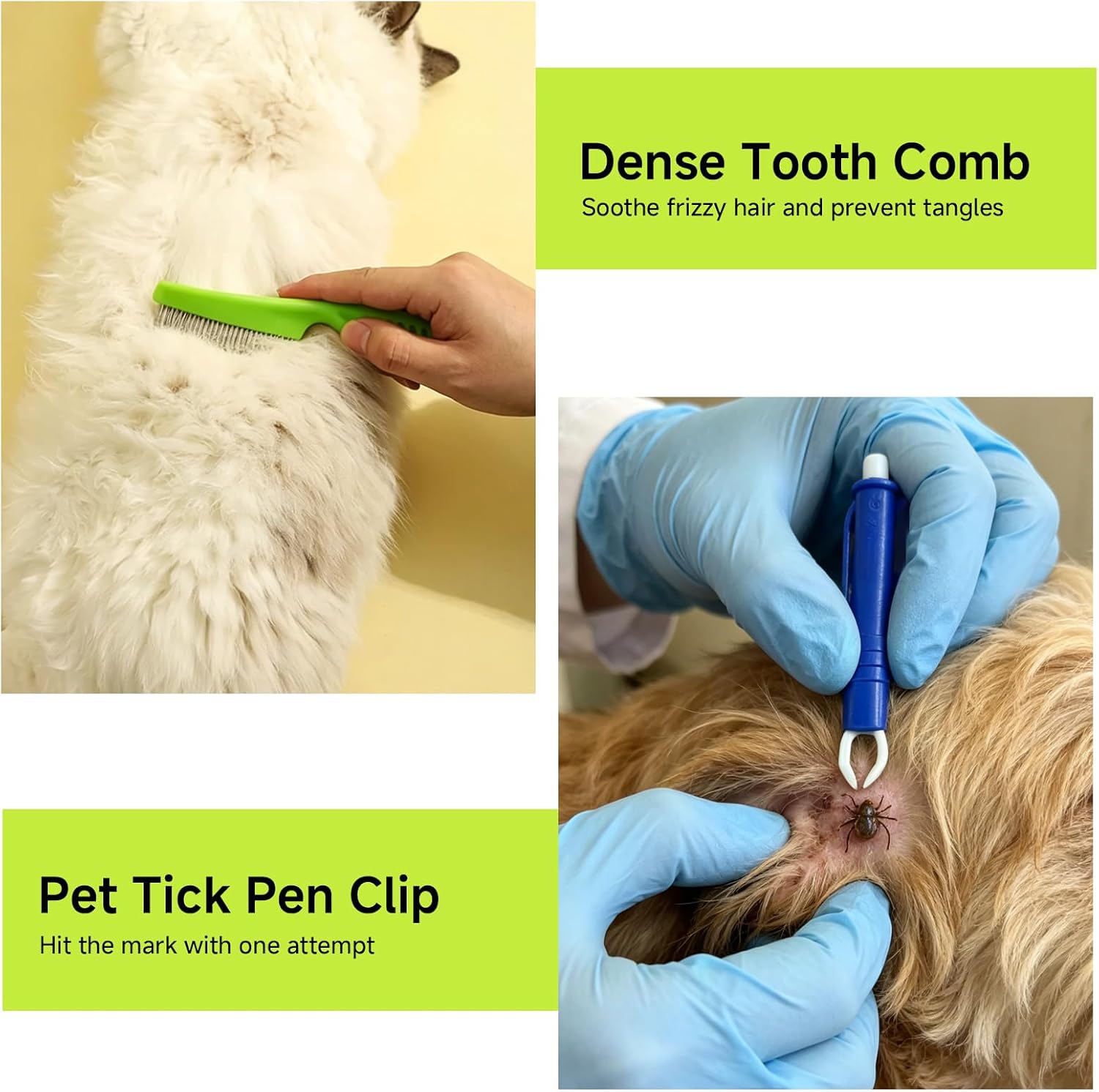 Premium 9-in-1 Tick Removal Kit – Stainless Steel Tick Tweezers, Tick Remover Tool for Dogs, Cats & Humans – Safe Tick Puller Set with Storage Case
