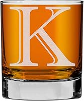 Vista 24 de Monograma grabado de cristal de whisky Rocks de 11 onzas (letra J), regalos de bourbon personalizados de la A-Z para hombres, día del padre, vidrio