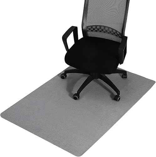 PATIKIL Tapete para silla de oficina de 55 x 35 pulgadas, tapete multiusos de escritorio para sillas rodantes para suelos de madera dura (gris)