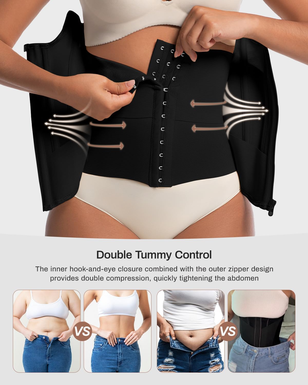 Waist Trainers for Women for Daily Wear, Faja Body Shaper Corset with Tummy Control for Workouts, Postpartum Recovery
