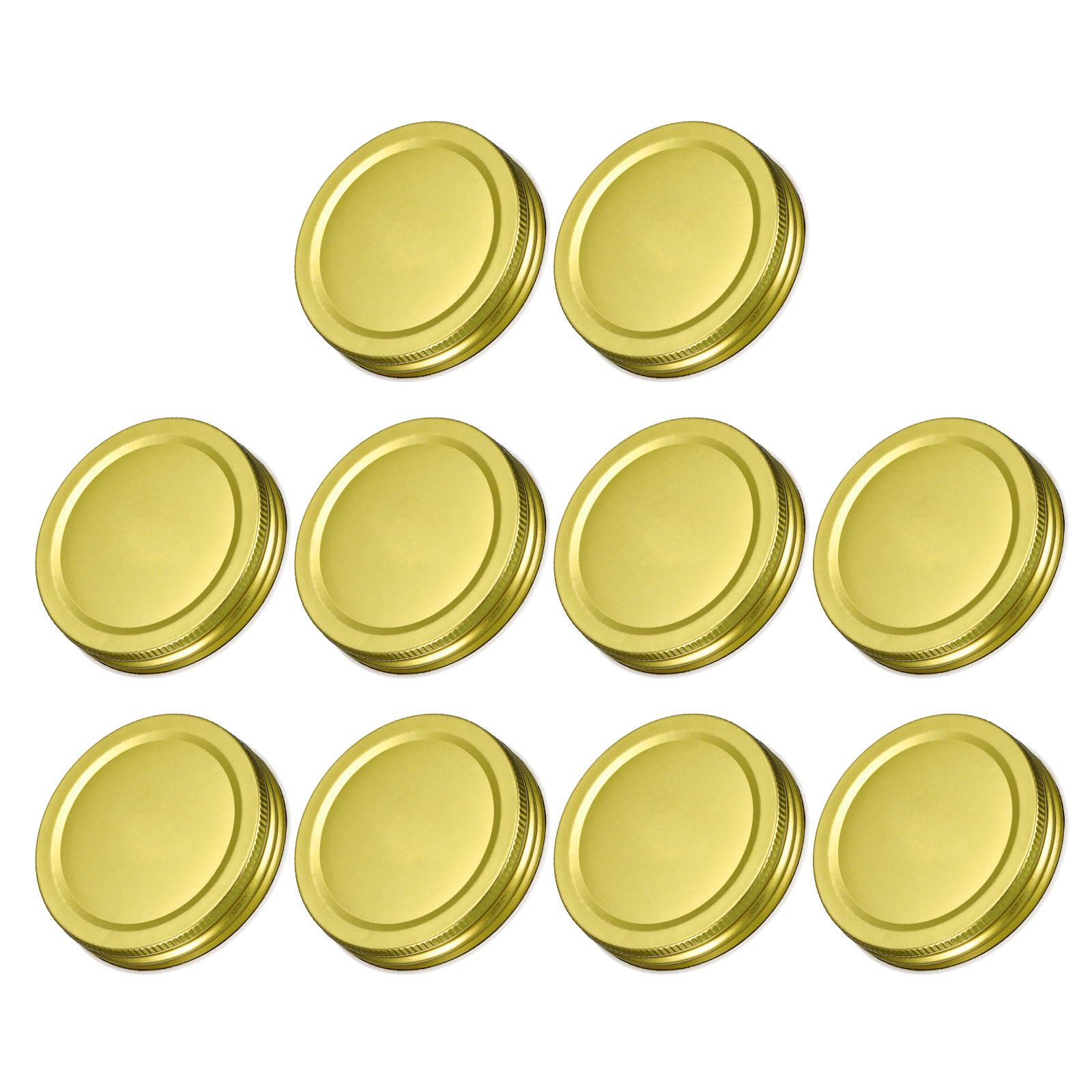 sourcing map 20Pcs Mason Jar Lids, 70mm/2.76" Regular Mouth Tin Plate Caps Leak Proof for Canning Jars Kitchen Storage (Gold Tone)
