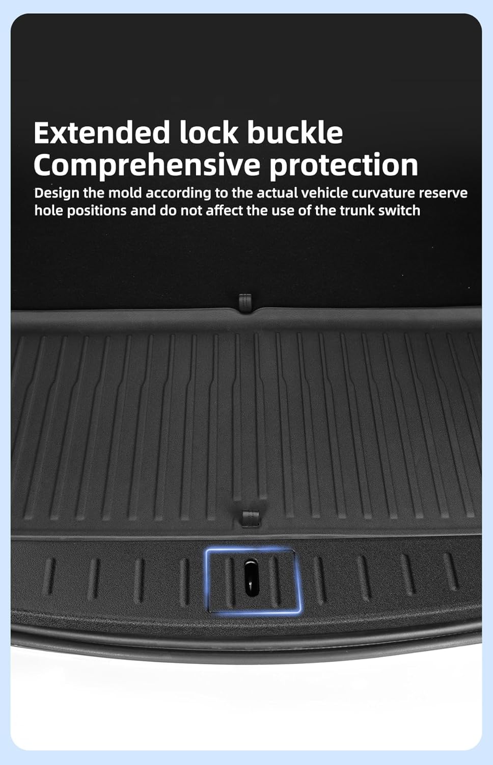 LUCKEASY for Tesla Model S 2021-2024 Rear Trunk Door Sill Strip Guard Rear Bumper Guard Door Entry Guards Tailgate Cover Trunk Bumper Protector Guard Auto Accessories TPE 1PC Black(MS-23WXBBT)