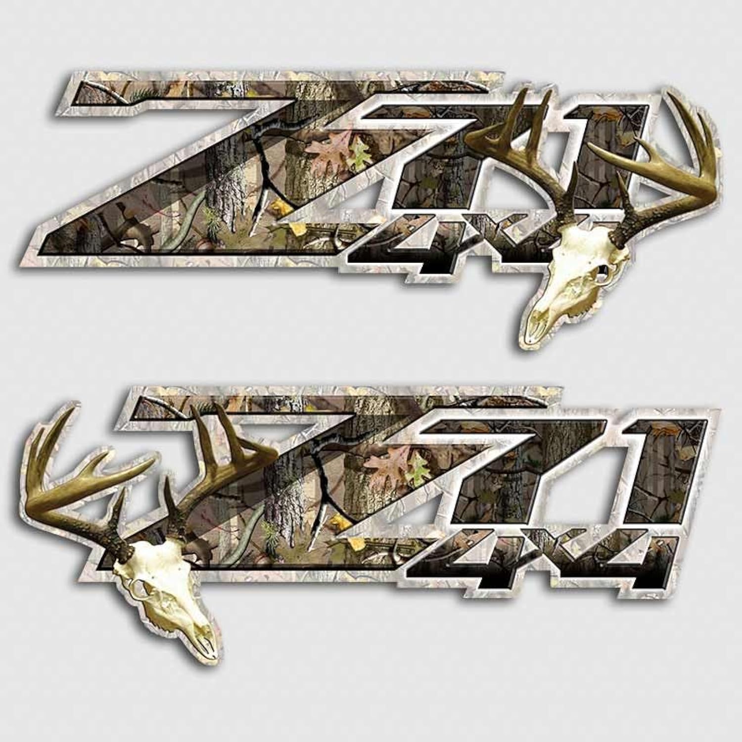 Camouflage Z71 Deer Skull Hunting Decal Sticker for 4x4 Silverado Sierra