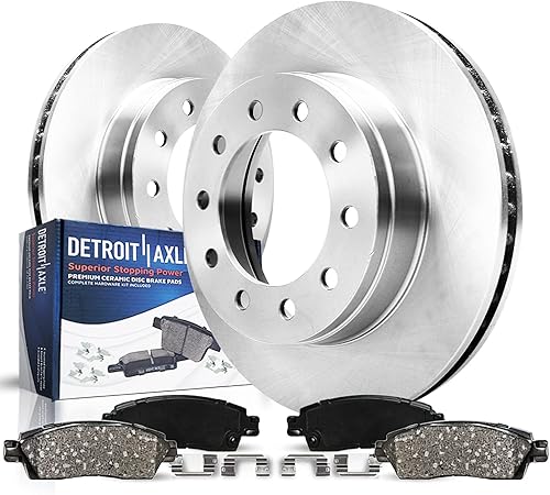 Miniatura 224 de Detroit Axle - Rotores de disco delantero de 10.827 in + pinza de freno lateral del pasajero de repuesto para Toyota RAV4 Prius V Lexus HS250H Scion