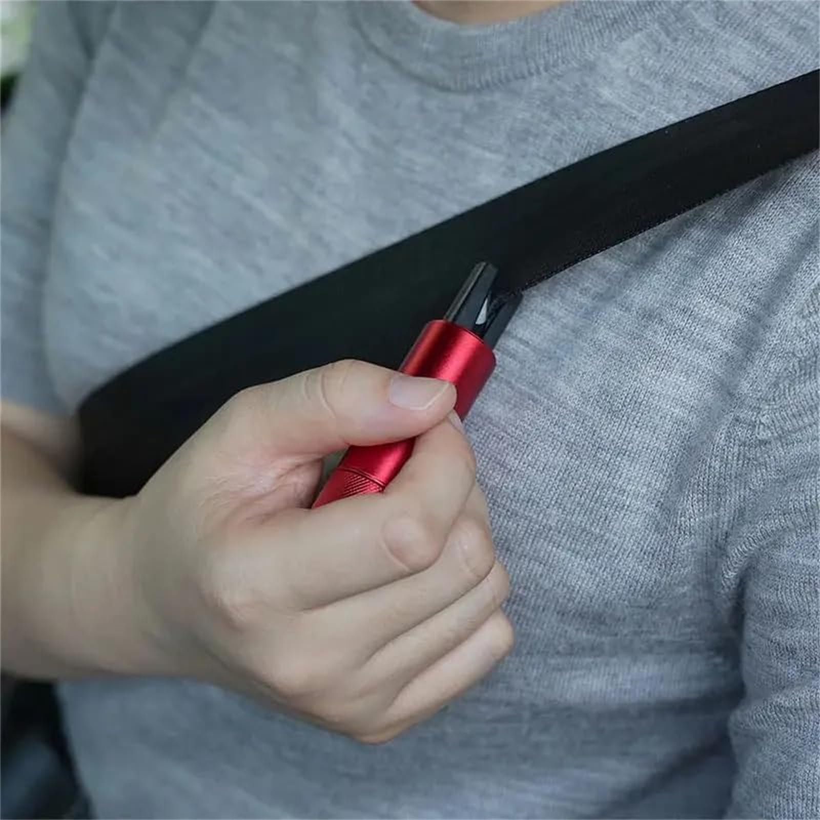 Auto 2-in-1 Gurtschneider & Nothammer | Professioneller Fensterbrecher mit Testglas | Notfallhammer mit Gurtcutter für PKW & Busse | Sicherheitswerkzeug Set