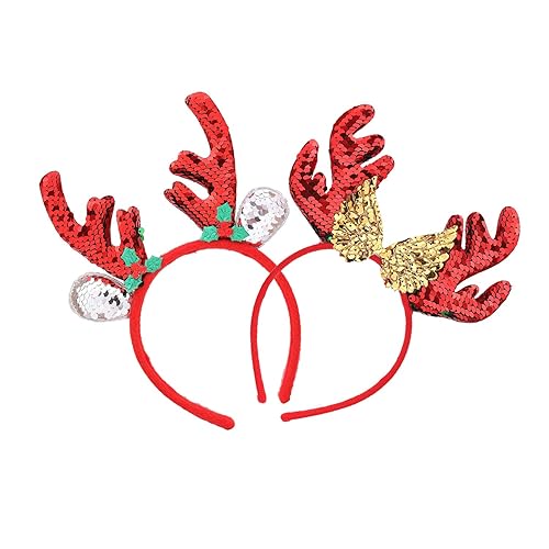 Accesorios para el cabello de Navidad, fiesta de elfos, disfraz de cornamenta de reno de Navidad, diademas para fiestas de Navidad
