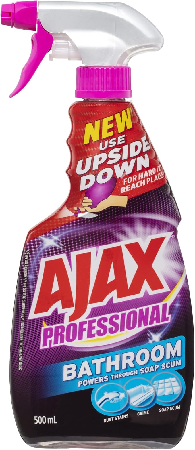 Ajax Professional Bathroom Disinfectant Cleaner, 500mL, Trigger Surface