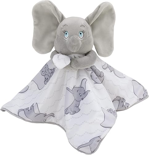 Disney Manta de seguridad Dumbo blanca y gris Lovey