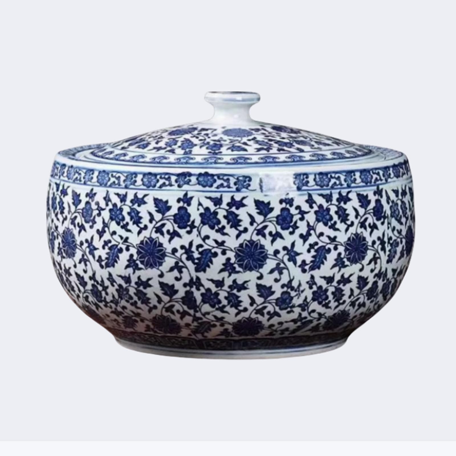 IXTREGZJKM Rice Storage Container, Kitchen Rice Bucket, Ceramic Rice Bucket With Lid, Ceramic Rice Dispenser, Large Ceramic Rice Jar, Grain Dispenser for Corn, Soybeans, Flour, Oatmeal D 2.5KG