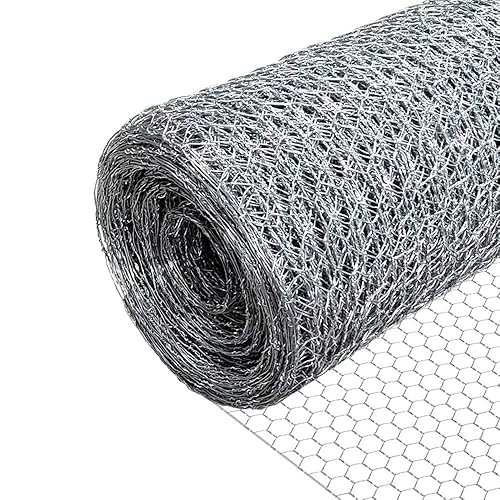 VOUNOT Grillage a Poule renforcée 1x25m Maille 13mm Hexagonal Triple