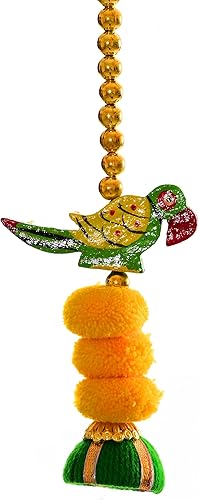 Miniatura 10 de Toran Bandanwaar Gota - Cuentas de pompón para colgar para el hogar, pared, puerta, templo, festival, boda, fiesta, decoración y regalo (rosa)