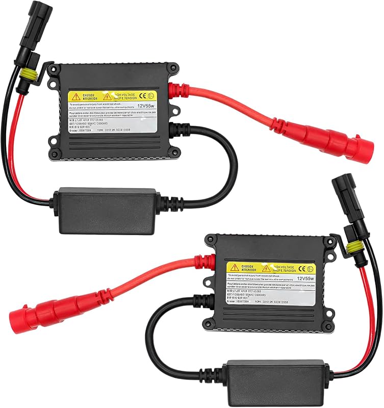2 PCS DC 12V 55W Ultrathin HID Ballast, Ultra Slim Xenon Headlight Stabilizer HID Ballast Replacement, Xenon Lamp Ballasts for H1 H3 H4 H7 H11 H13 9005 9006 9007 5202 880 (55W)