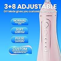 Vista 3 de Oralfree Irrigador de agua con púas dentales - Irrigador oral inalámbrico para aparatos dentales recargable portátil de viaje IPX7 impermeable