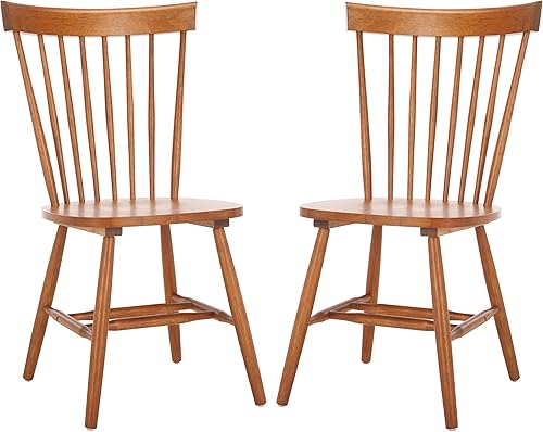 Miniatura 15 de SAFAVIEH Home Collection Parker - Juego de 2 sillas de comedor de madera maciza con husillo Windsor verde polvoriento Verde (Dusty Green),Roble