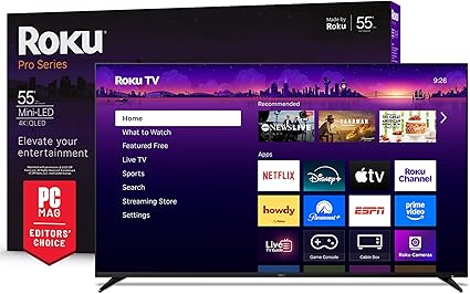 Amazon.com: Roku Smart TV – 55-Inch Pro Series, Mini-LED TV – RokuTV ...